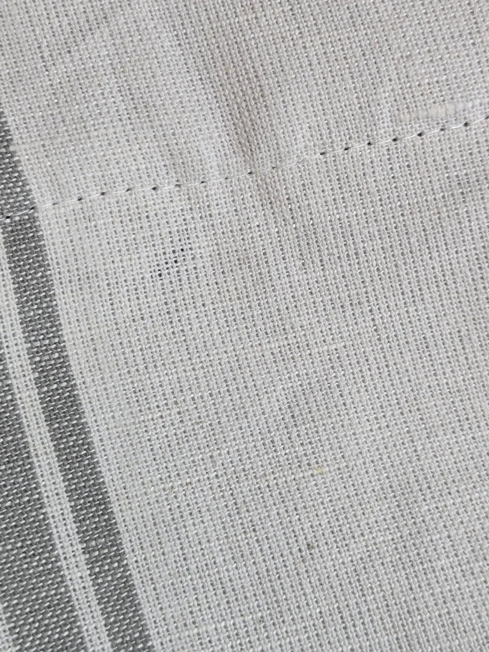 QUINCE Set 2 48x96 Coastal Stripe Sage Linen Cotton True Blackout Curtains 9225